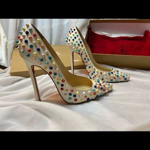 Christian Louboutin Piagelle rainbow spike REPOST